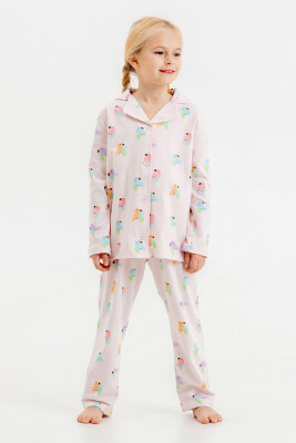 Toptan Kız Çocuk 2'li Pijama Takımı 6-9Y Tuffy 1099-1056 - 5