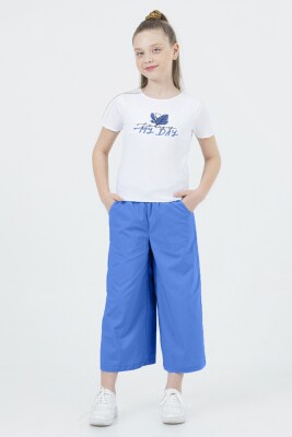 Toptan Kız Çocuk 2'li Tişört ve Pantolon Takımı 7-11Y Boys&Girls 1081-0325 - DMB Boys&Girls