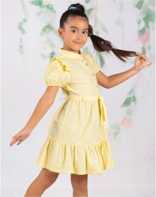Toptan Kız Çocuk Apple Patlı Elbise 10-13Y Wizzy 2038-3495 - 2