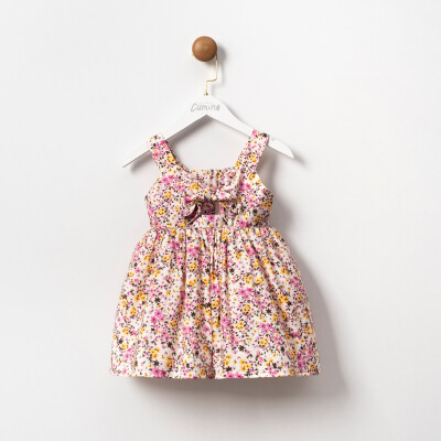 Toptan Kız Çocuk Askılı Elbise 2-5Y Cumino 1014-CMN3503 - 2