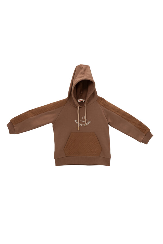 Toptan Kız Çocuk Baskı Detaylı Kapitoneli Sweatshirt 1-12Y Zeyland 1070-252Z4KPT61 - 2