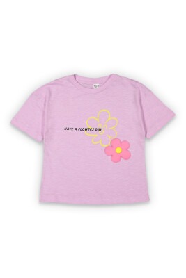 Toptan Kız Çocuk Baskılı Tişört 6-9Y Tuffy 1099-9104 - Tuffy