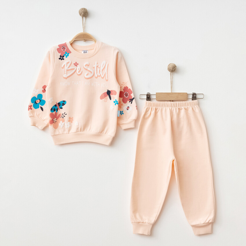 Toptan Kız Çocuk Baskılı Tracksuit Set 2-4Y Hoppidik 2017-2373 - 3