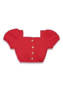 Toptan Kız Çocuk Bluz 6-14Y Panino 1077-22030 Kırmızı