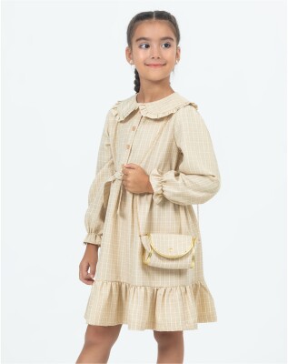 Toptan Kız Çocuk Çantalı Elbise 2-5Y Wizzy 2038-3422 - Wizzy