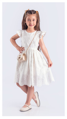 Toptan Kız Çocuk Çantalı Elbise 6-12Y Tivido 1042-2642 - Tivido