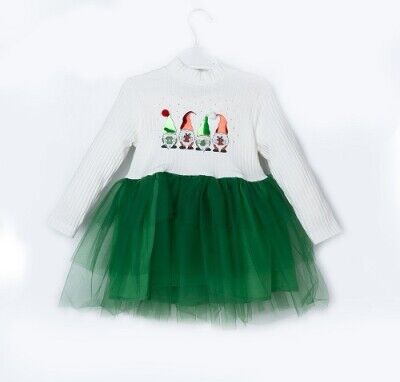 Toptan Kız Çocuk Christmas Tüllü Elbise 3-6Y Büşra Bebe 1016-23248 - Büşra Bebe