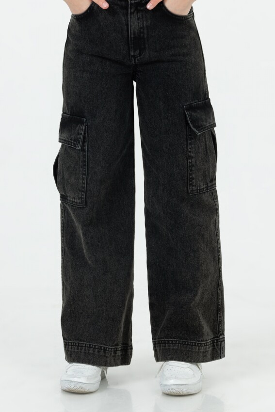 Toptan Kız Çocuk Denim Pantolon 9-14Y DMB Boys&Girls 1081-0200 - 1