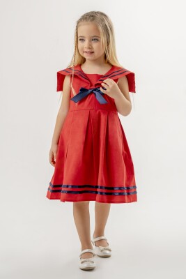 Toptan Kız Çocuk Denizci Elbisesi 2-5Y Eray Kids 1044-13274 - 2