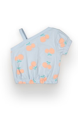 Toptan Kız Çocuk Desenli Bluz 6-9Y Tuffy 1099-9121 - Tuffy