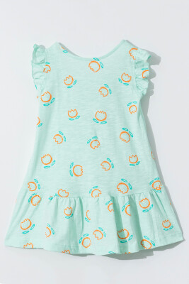 Toptan Kız Çocuk Desenli Elbise 2-5Y Tuffy 1099-1252 - Tuffy