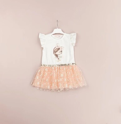Toptan Kız Çocuk Elbise 1-4Y BabyRose 1002-4480 - 3