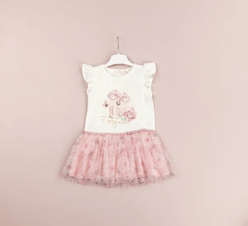 Toptan Kız Çocuk Elbise 1-4Y BabyRose 1002-4518 - 1