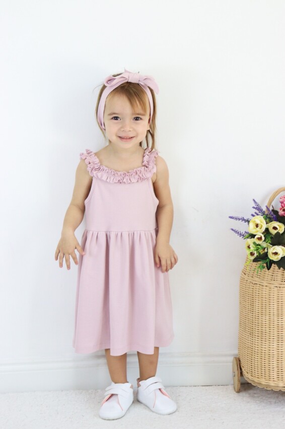 Toptan Kız Çocuk Elbise 1-5Y Serkon Baby&Kids 1084-M0686 - 1