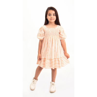 Toptan Kız Çocuk Elbise 10-13Y Pafim 2041-Y23-3400 Orange