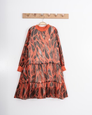 Toptan Kız Çocuk Elbise 11-14Y Moda Mira 1080-7119 - 5
