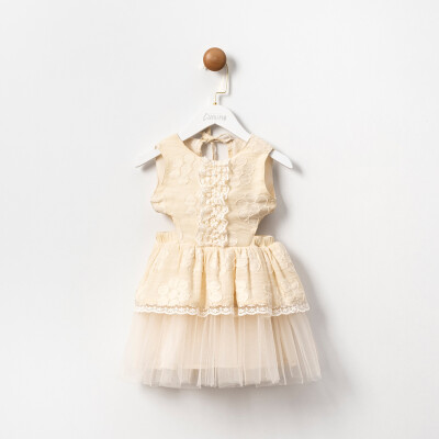Toptan Kız Çocuk Elbise 2-5Y Cumino 1014-CMN3518 - Cumino