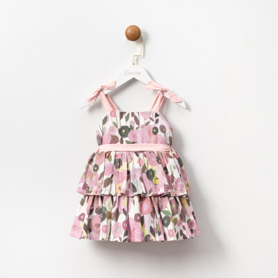 Toptan Kız Çocuk Elbise 2-5Y Cumino 1014-CMN3524 - Cumino