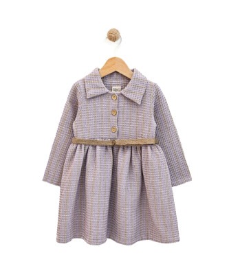 Toptan Kız Çocuk Elbise 2-5Y Lilax 1049-6157 Lila