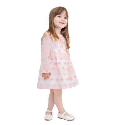Toptan Kız Çocuk Elbise 2-5Y Lilax 1049-6193 Pembe