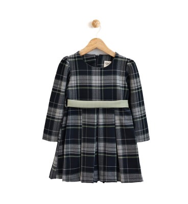 Toptan Kız Çocuk Elbise 2-5Y Lilax 1049-6199 Lacivert