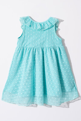 Toptan Kız Çocuk Elbise 2-5Y Tuffy 1099-1027 Mavi