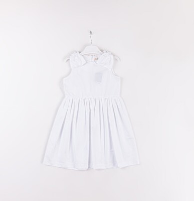 Toptan Kız Çocuk Elbise 3-6Y Büşra Bebe 1016-24141 Beyaz