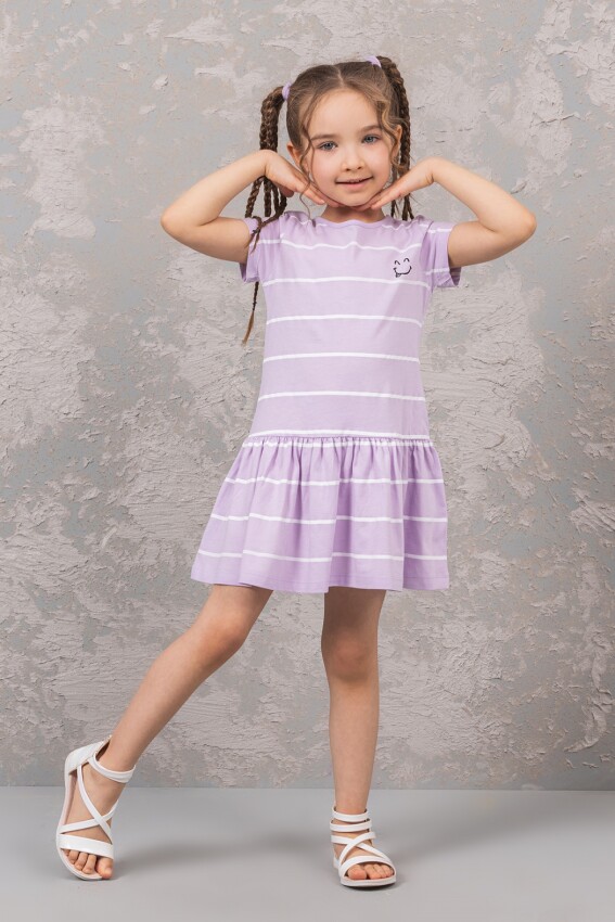 Toptan Kız Çocuk Elbise 3-7Y DMB Boys&Girls 1081-0246 - 5