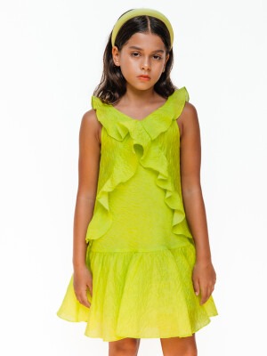 Toptan Kız Çocuk Elbise 4-12Y Sheshe 1083-DSL0105 - 1