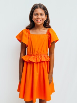 Toptan Kız Çocuk Elbise 4-12Y Sheshe 1083-DSL0152 - 1