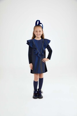 Toptan Kız Çocuk Elbise 4-14Y Sheshe 1083-DSL0150 - 1
