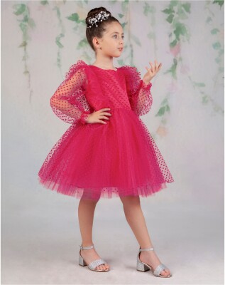Toptan Kız Çocuk Elbise 6-9Y Wizzy 2038-3329 - Wizzy (1)
