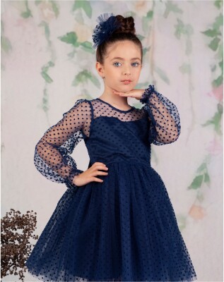 Toptan Kız Çocuk Elbise 6-9Y Wizzy 2038-3335 - Wizzy