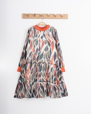Toptan Kız Çocuk Elbise 7-10Y Moda Mira 1080-7118 Petrol