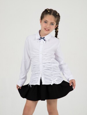 Toptan Kız Çocuk Formal Gömlek 11-14Y Büşra Bebe 1016-24216 - Büşra Bebe