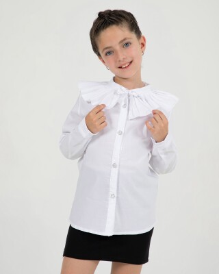 Toptan Kız Çocuk Formal Gömlek 7-10Y Büşra Bebe 1016-24217 - Büşra Bebe
