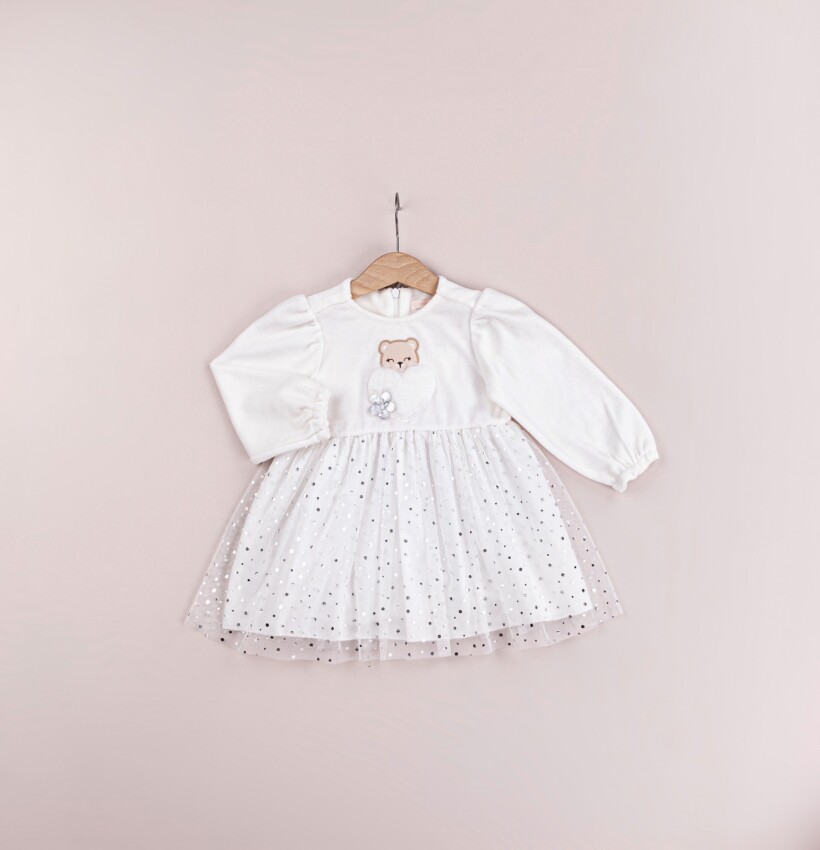 Toptan Kız Çocuk Kadife Elbise 9-24M BabyRose 1002-4372 - 3