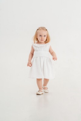 Toptan Kız Çocuk Keten Elbise 2-6Y KidsRoom 1031-5912 - KidsRoom