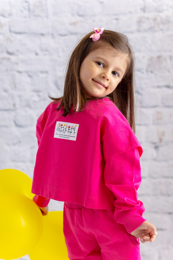 Toptan Kız Çocuk Kol Detaylı Sweatshirt 1-12Y Zeyland 1070-252Z4FCD61 - 1