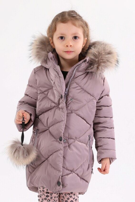 Toptan Kız Çocuk Mont 2-8Y Benitto Kids 2007-51278 - 1