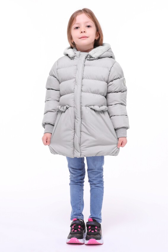 Toptan Kız Çocuk Mont 2-8Y Benitto Kids 2007-51284 - 2