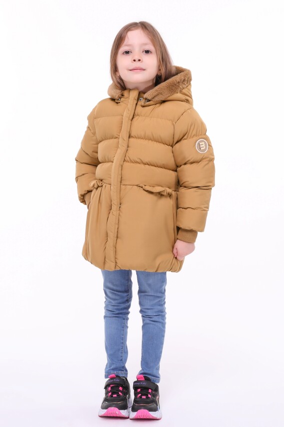 Toptan Kız Çocuk Mont 2-8Y Benitto Kids 2007-51284 - 3