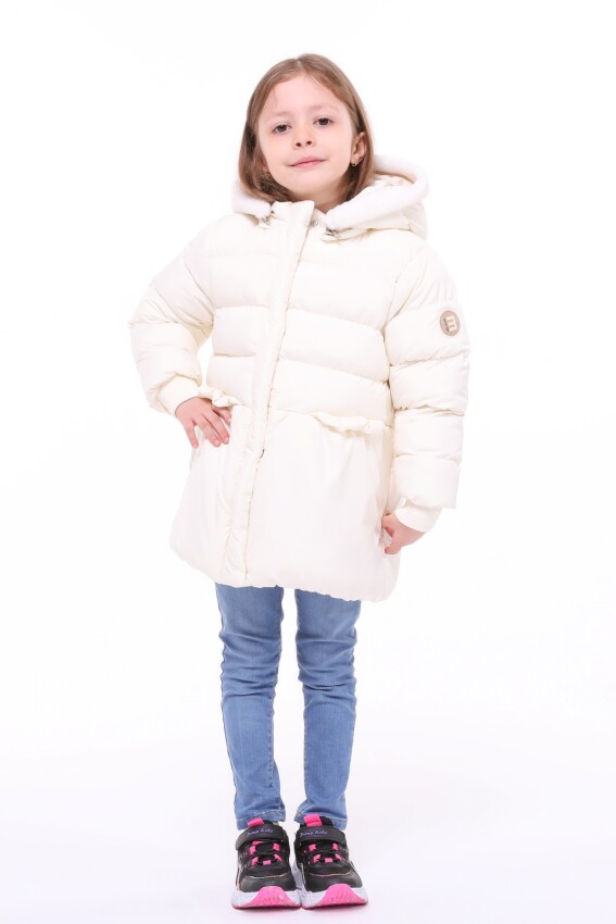 Toptan Kız Çocuk Mont 2-8Y Benitto Kids 2007-51284 - 4