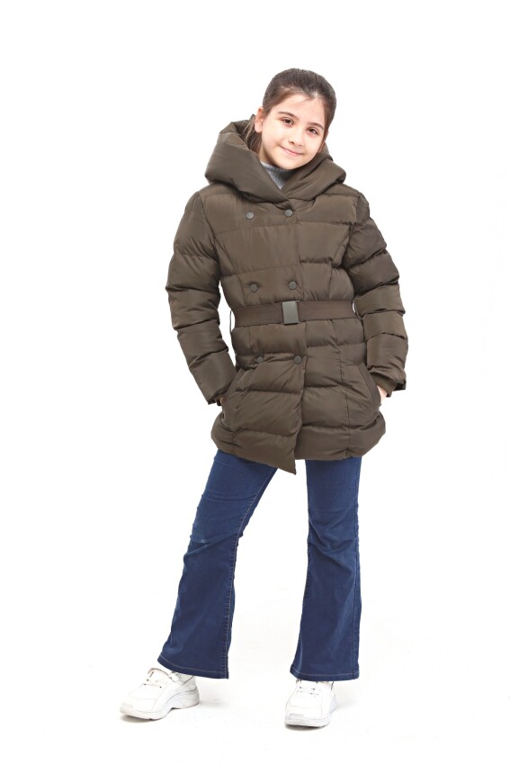 Toptan Kız Çocuk Mont 6-14Y Benitto Kids 2007-51266 - 2