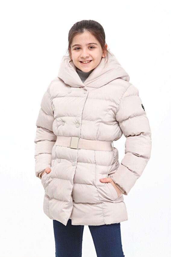 Toptan Kız Çocuk Mont 6-14Y Benitto Kids 2007-51266 - 4