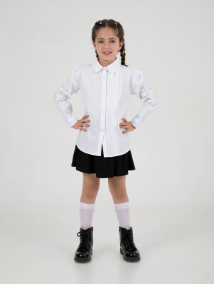 Toptan Kız Çocuk Okul Gömleği 7-10Y Büşra Bebe 1016-24207 - Büşra Bebe