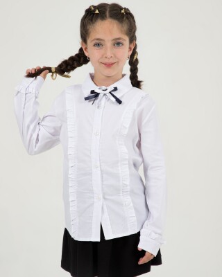 Toptan Kız Çocuk Okul Gömleği 7-10Y Büşra Bebe 1016-24214 - Büşra Bebe