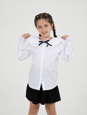 Toptan Kız Çocuk Okul Gömleği 7-10Y Büşra Bebe 1016-24219 - Büşra Bebe