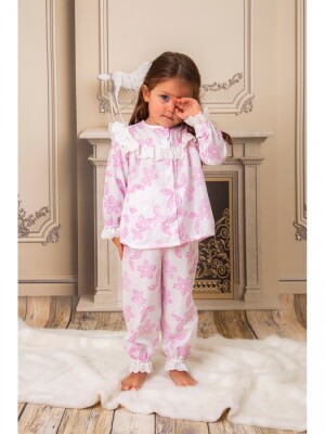 Toptan Kız Çocuk Pijama Takımı 2-11Y KidsRoom 1031-5672 - 1