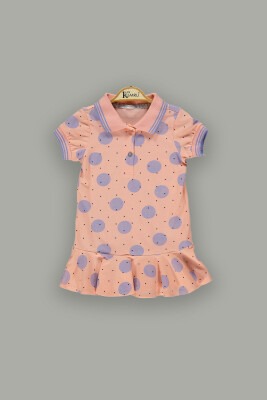 Toptan Kız Çocuk Puantiyeli Elbise 2-5Y Kumru Bebe 1075-3744 - 2